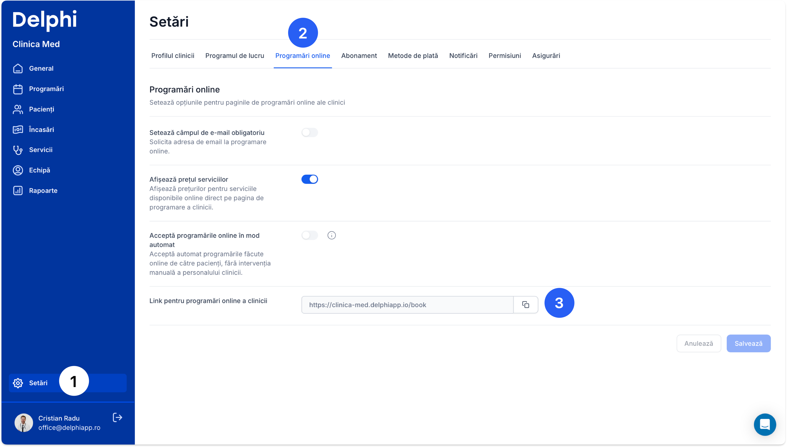 Link programare online clinică