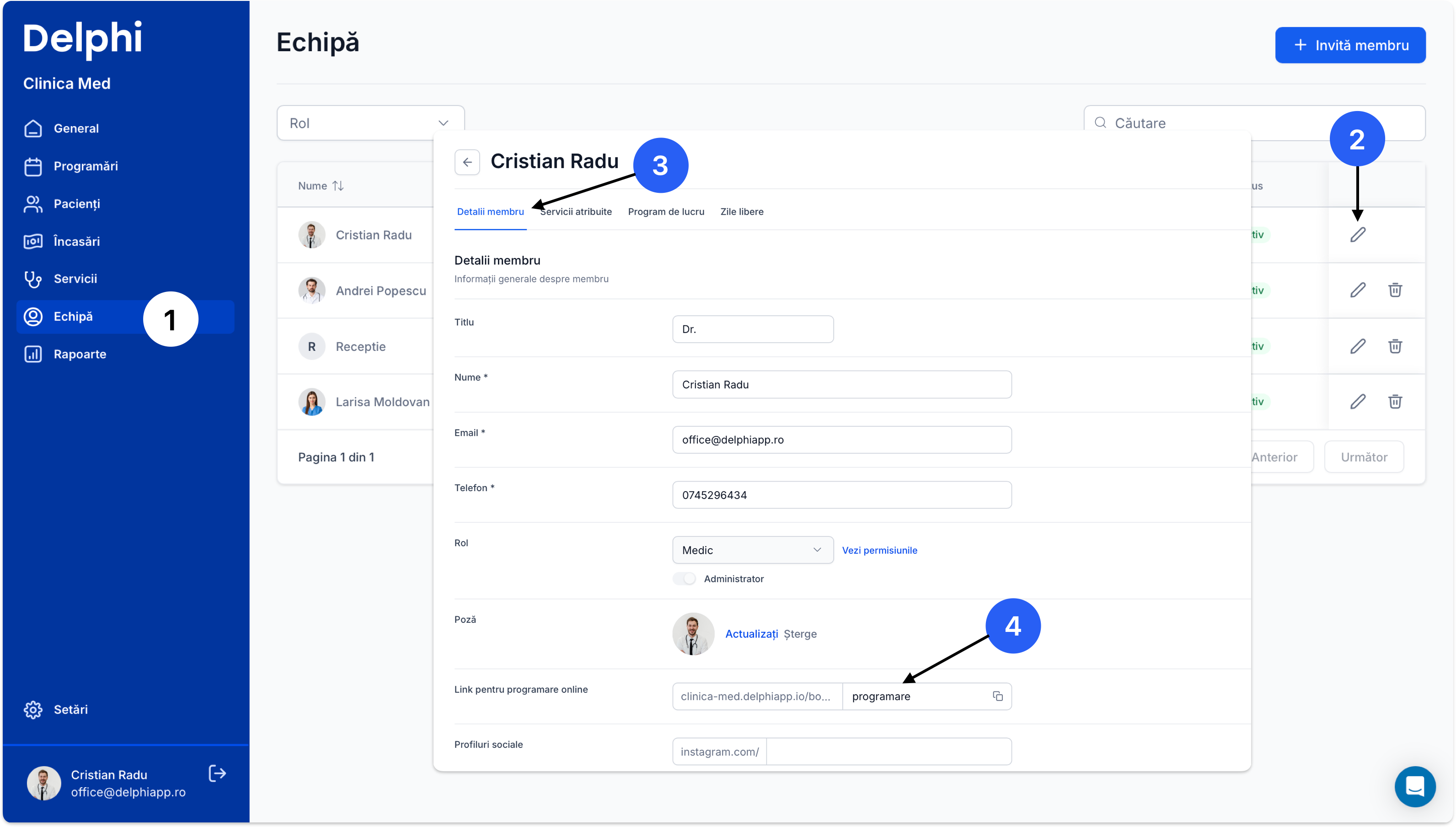 Link programare online medic